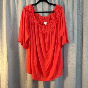 Women's CoralLace Trim Top